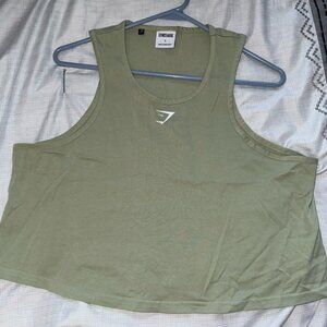 Women's Green Cropped Gymshark Tank